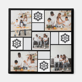 Utforma din egen Blommigt 5 fotokollage Magnet