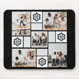Utforma din egen Blommigt 5 fotokollage Musmatta