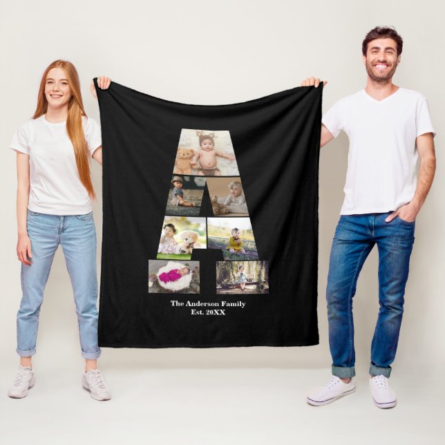 Utforma din egen Brev A-fotosamling Fleecefilt (På plats)