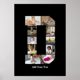 Utforma din egen Brev D-fotokollage Poster