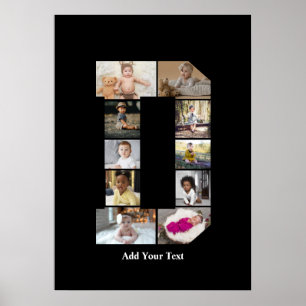 Utforma din egen Brev D-fotokollage Poster