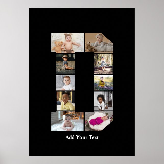 Utforma din egen Brev D-fotokollage Poster (Framsidan)