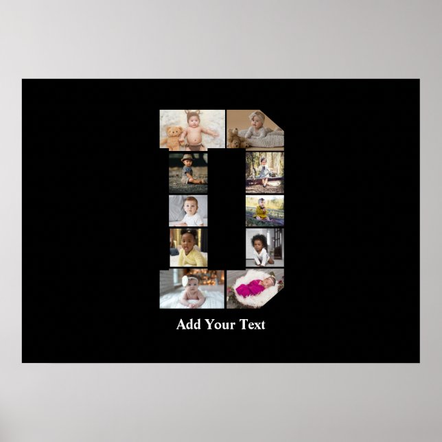 Utforma din egen Brev D-fotokollage Poster (Framsidan)