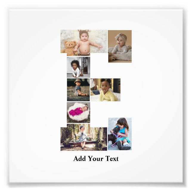 Utforma din egen Brev E-fotokollage Fototryck (Framsidan)