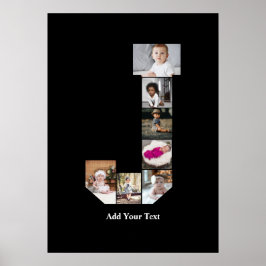 Utforma din egen Brev J-fotokollage Poster