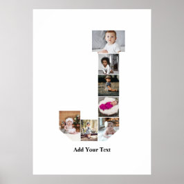 Utforma din egen Brev J-fotokollage Poster