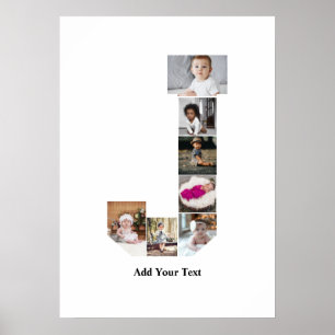 Utforma din egen Brev J-fotokollage Poster