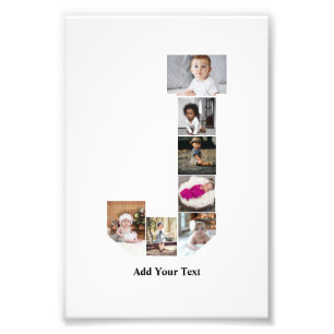Utforma din egen Brev J-fotokollage Poster