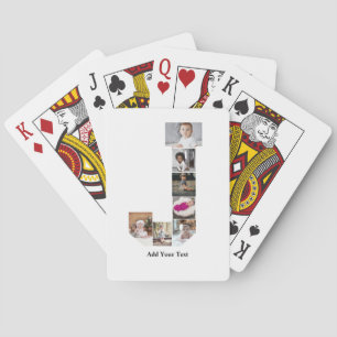 Utforma din egen Brev J-fotokollage Poster Casinokort