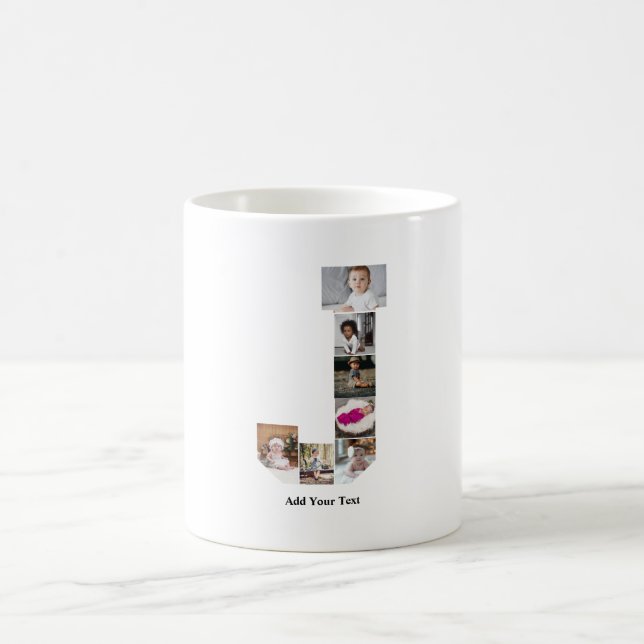 Utforma din egen Brev J-fotokollage Poster Kaffemugg (Center)