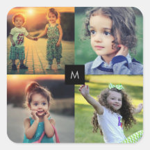 Utforma din egen familjs fotokollage monogrammat