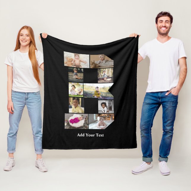 Utforma din egen fotopassage för Brev B Fleecefilt (På plats)