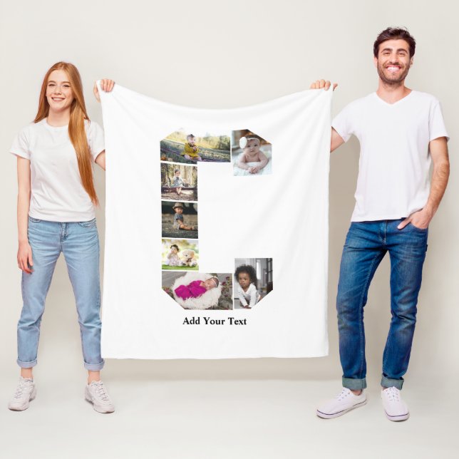 Utforma din egen fotopassage för Brev C Fleecefilt (På plats)