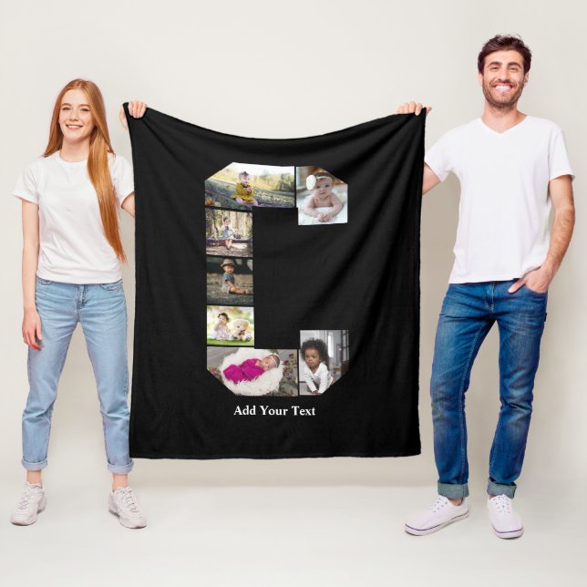 Utforma din egen fotopassage för Brev C Fleecefilt (På plats)