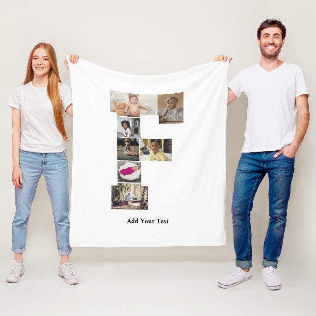 Utforma din egen fotopassage för Brev F Fleecefilt (På plats)