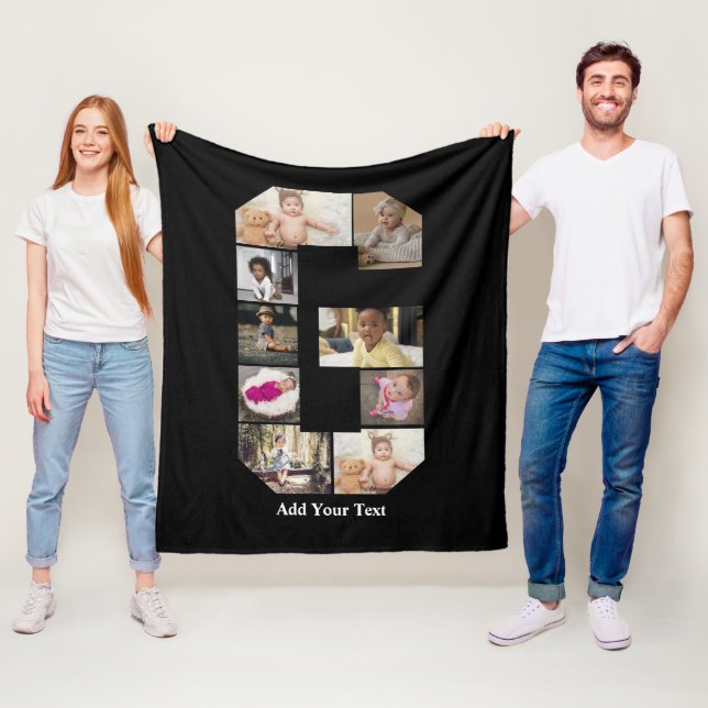 Utforma din egen fotopassage för Brev G Fleecefilt (På plats)