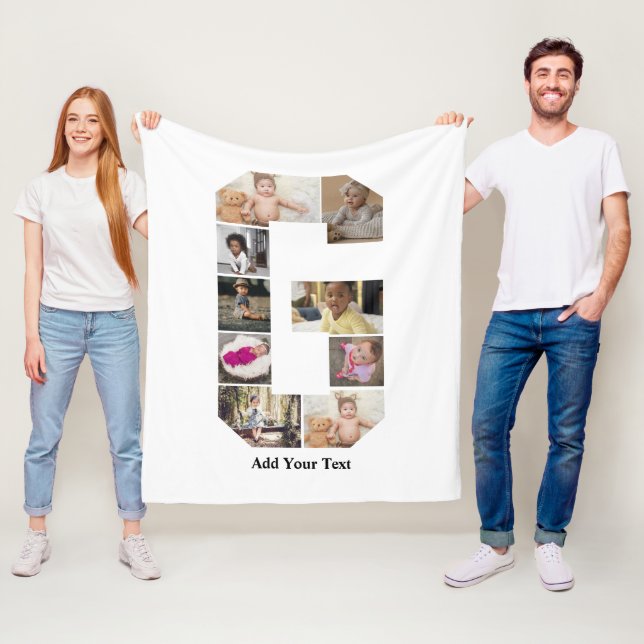 Utforma din egen fotopassage för Brev G Fleecefilt (På plats)