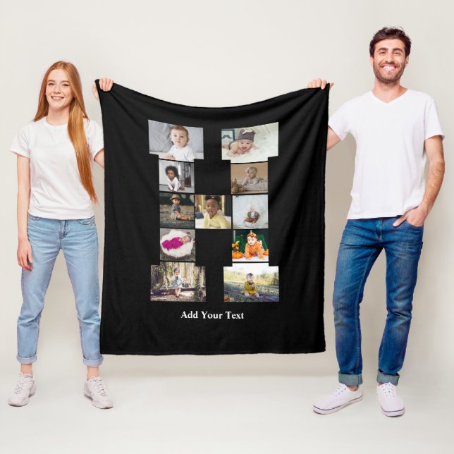 Utforma din egen fotopassage för Brev H Fleecefilt (På plats)