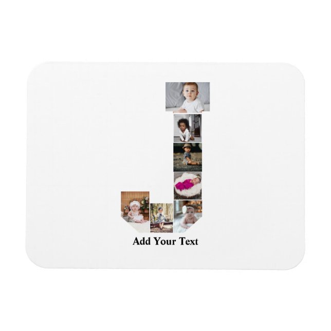 Utforma din egen fotopassage för Brev J Magnet (Horisontell)