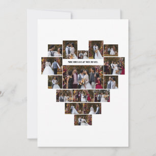 Utforma din egen Hjärtformade fotosamling i Kärlek Anteckningskort