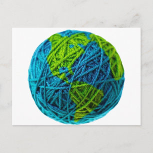 Utforma din egen jorddag Sticka Crochet Hobby Yarn Vykort