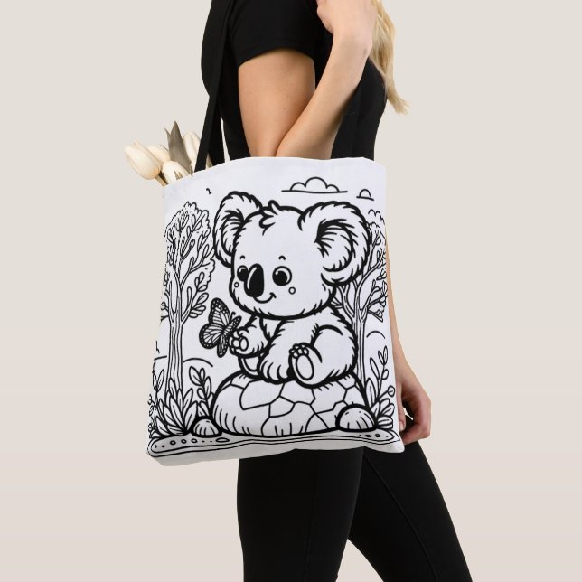 Utforma din egen Koala Tote Tygkasse (Närbild)