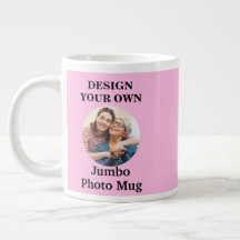 Utforma din egen Ljusa rosa fotomatkaffe Mugg