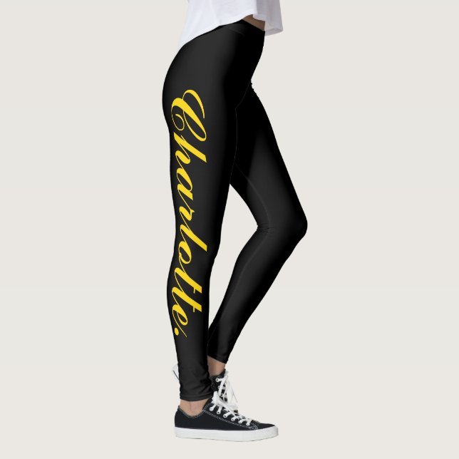 Utforma din egen Namn på Snyggt Black Leggings (Höger)