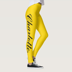 Utforma din egen Namn på Snyggt Guld-balkar Leggings