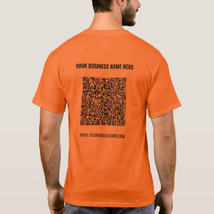 Utforma din egen QR-kod och text Business T-Shirt