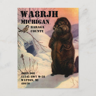 Utforma din egen QSL HAM-radiooperatör Op Wildlife Vykort