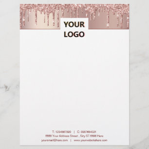 Utforma din egen sallhuvud Ro Guld Glitter Brevhuvud