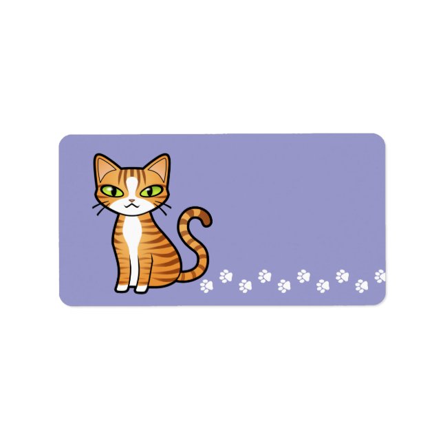 Utforma din egen Tecknad-katt Adressetikett (Framsidan)