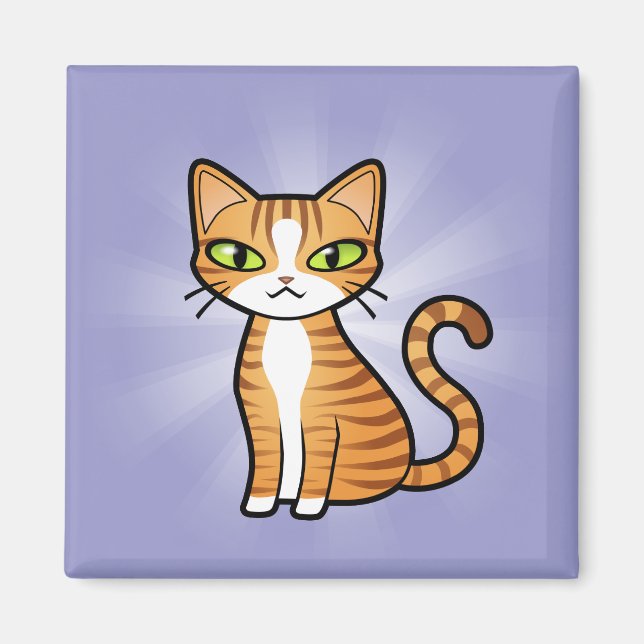 Utforma din egen Tecknad-katt Magnet (Framsidan)