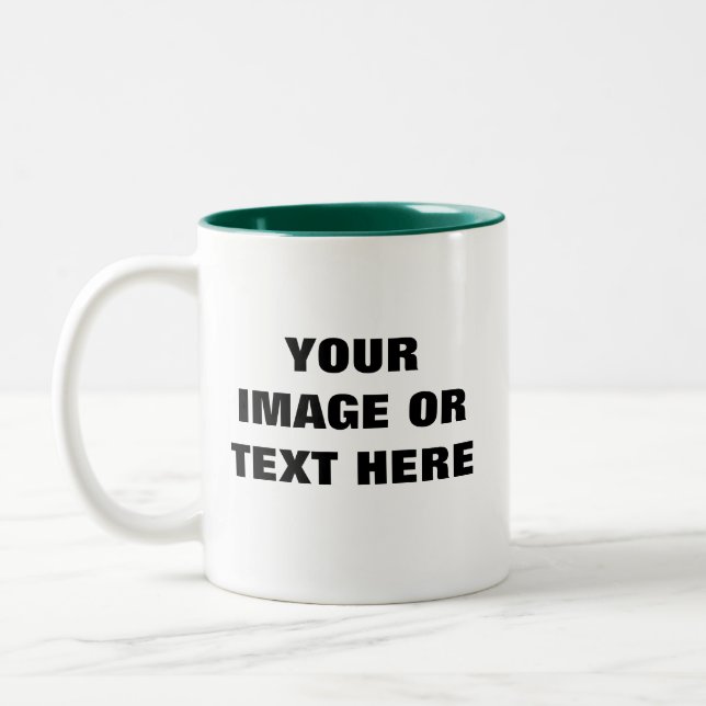Utforma ditt eget anpassade godiskaffe Två-Tonad mugg (Vänster)