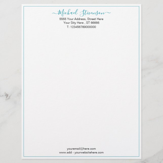 Utforma ditt eget Färg och Typsnitt-format. Brevhuvud (Framsida)