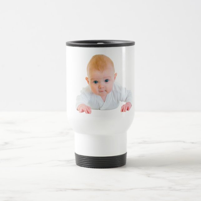 Utforma ditt eget fotfoto Baby Mugg (Center)