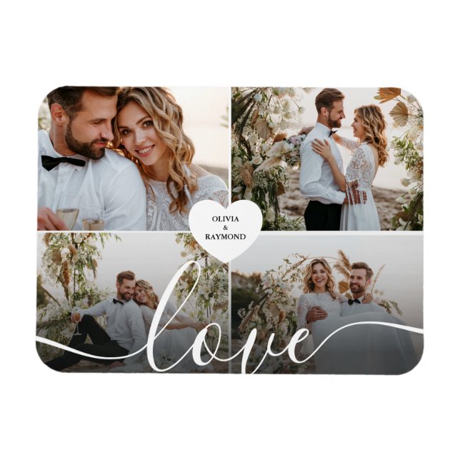 Utforma ditt eget Kärlek-fotografi Magnet (Horisontell)
