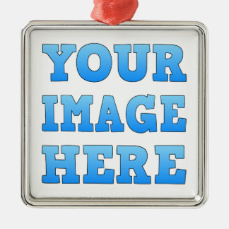 Utforma ditt eget Premium Square-namn Julgransprydnad Metall