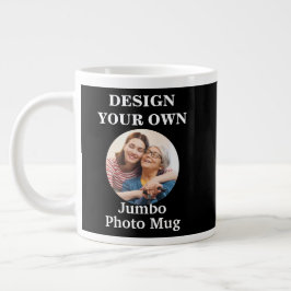 Utforma ditt eget svarta foto jumbo mugg