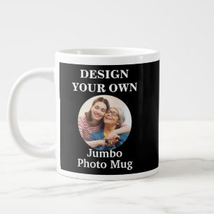 Utforma ditt eget svarta foto jumbo mugg