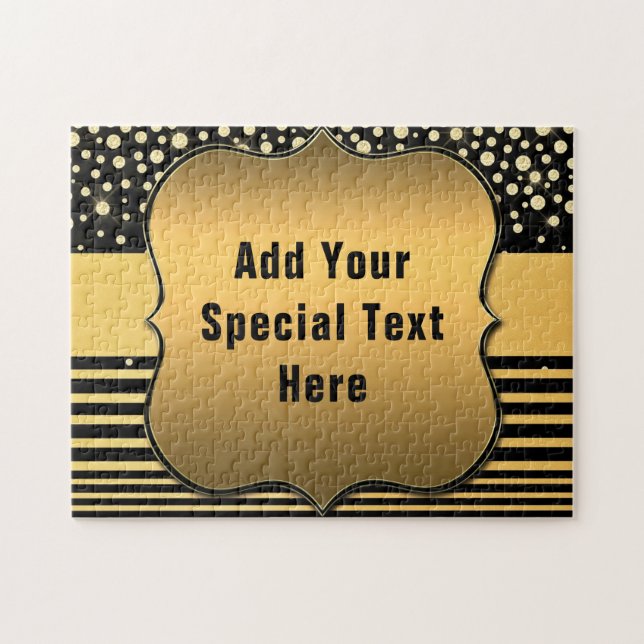 Utforma ditt eget svarta Guld-pussel med Anpassnin Pussel (Horisontell)