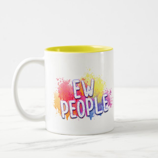 Utforma ditt eget:-) Två ton kaffe mugg (Vänster)