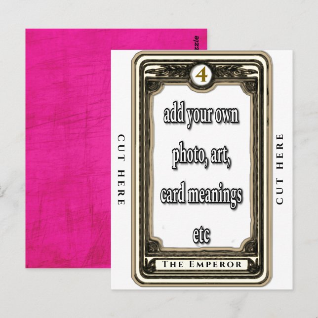 Utforma Emperor Tarot Card Vykort (Fram/baksida)