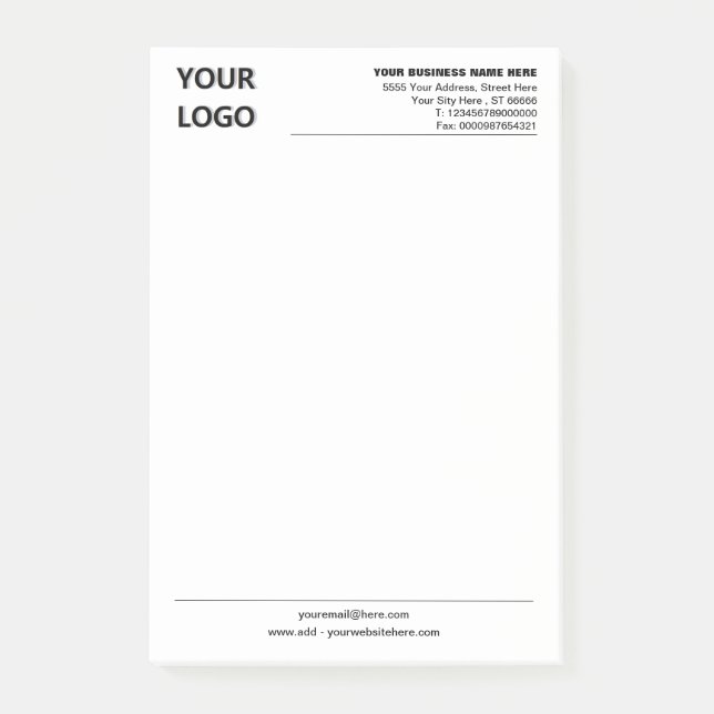 Utforma en egen Business PostIT® Notes-mall Post-it Block (Framsida)