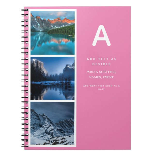 Utforma en egen Journal-gåva med fototextinitierin Anteckningsbok (Framsidan)