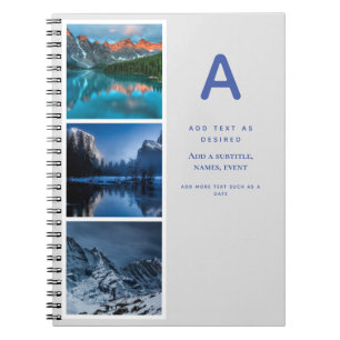 Utforma en egen Journal-gåva med fototextinitierin Anteckningsbok