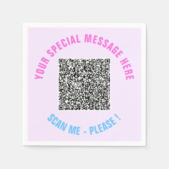 Utforma en egen mall för text- och QR-kodblänkar Pappersservett (Framsidan)