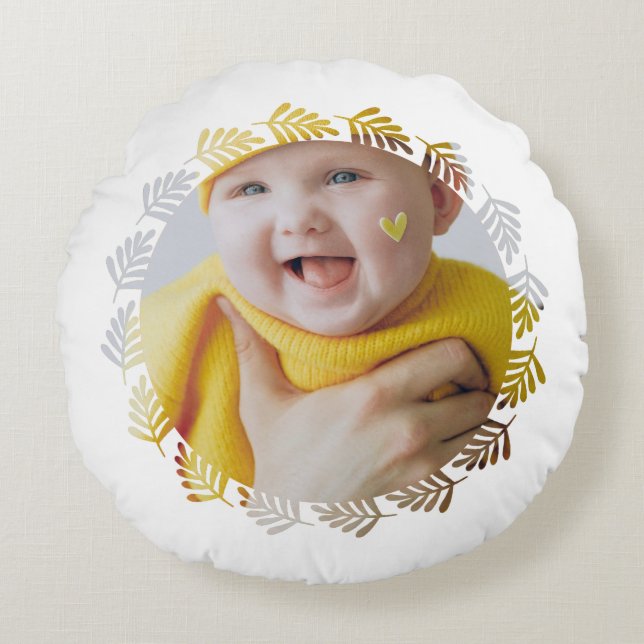 Utforma en egen Personlig av ett slag Rund Kudde (Framsidan)