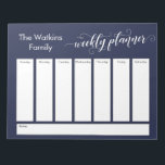 Utforma en enkel marin veckoplanering för skript anteckningsblock<br><div class="desc">Den här mångsidiga veckotidsplaneraren har konfigurerats med mycket grundläggande inslag som alla kan redigeras... utom för huvudet. Frasen "veckomollering" återges i ett detaljerat, snurrande calligrafteckensnitt och har placerats överst på sidan som grafik. Använda mallen fält om du vill lägga till informationen som du vill. Ändra även färg eller annat teckensnitt,...</div>